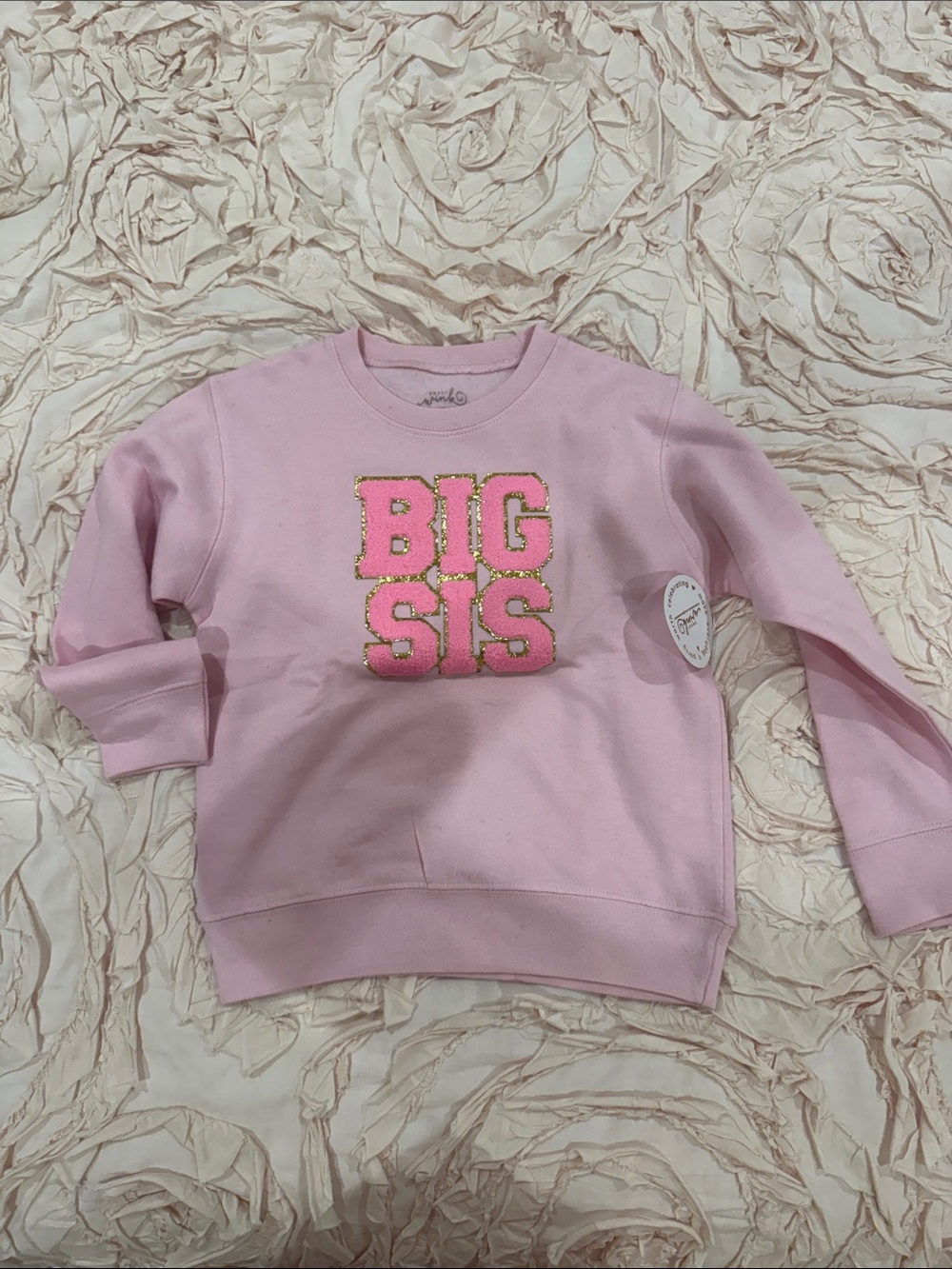 Pink "Big Sis" Graphic Sweatshirt for Kids
